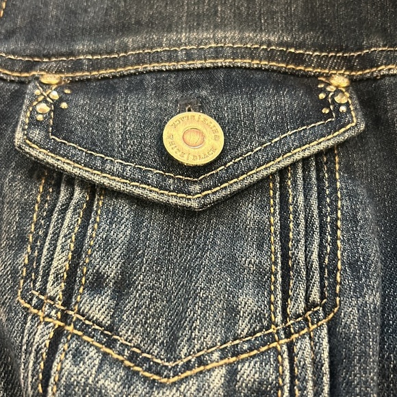 WHBM Embellished Denim Jacket, Size 2 - Picture 10 of 14